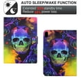 thumbnail image 4 of ELEHOLD Flip Leather Case for iPad 10th Generation 10.9" (2022) with Printed Pattern Card Slots Anti-Slip Strip Auto Wake/Sleep Kickstand Function Shockproof Folding Case,Skull, 4 of 6