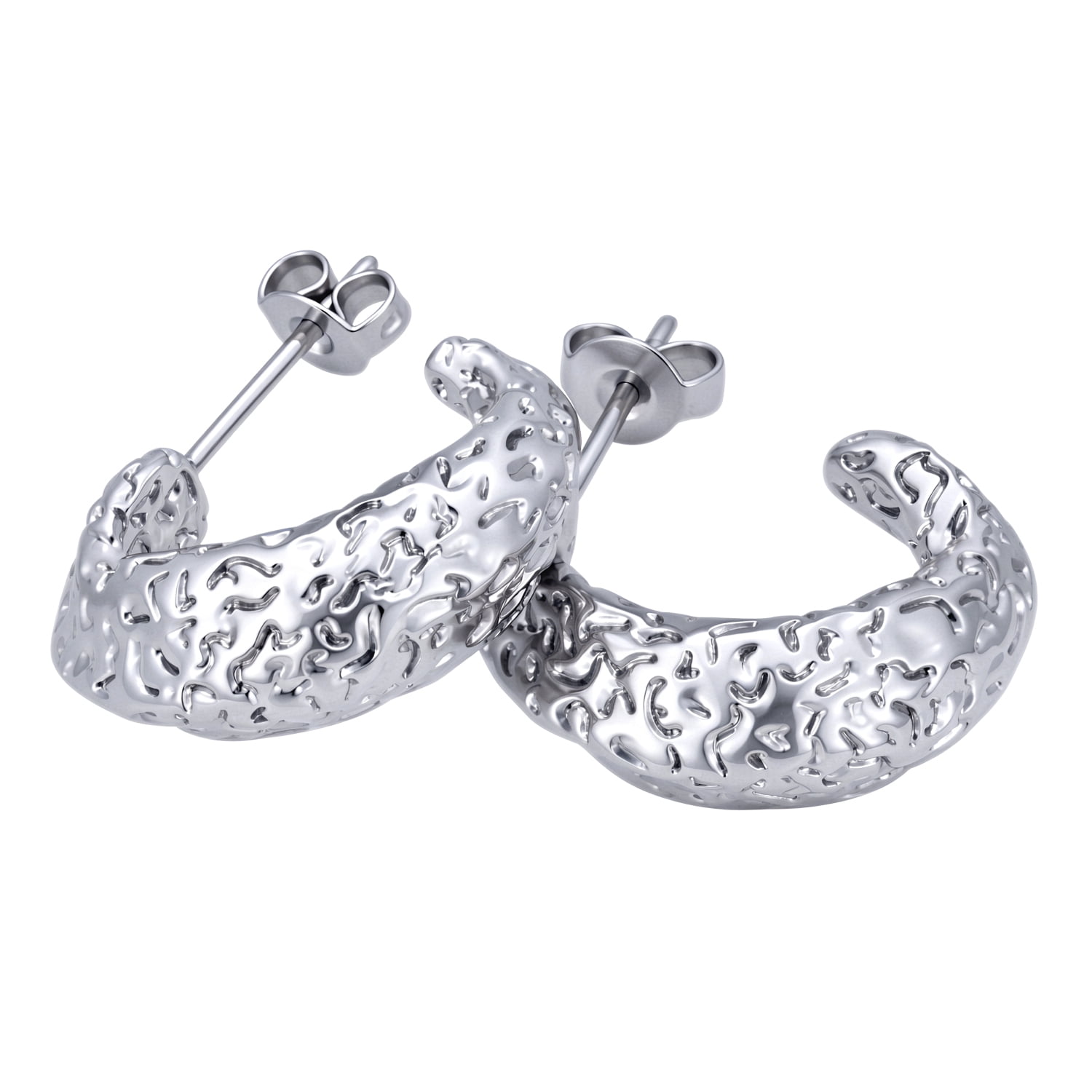 Cate & Chloe Oaklynn 18k White Gold Plated Hoop Earrings for Women