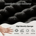 thumbnail image 4 of Cloud Sectional Couch,Modern Modular Sleeper Sectional Sofa with Deep Seat,Corduroy Boneless Couches with L-Shape Chaise for Living Room, Bedroom, Apartment (Black, Left Facing Chaise), 4 of 7