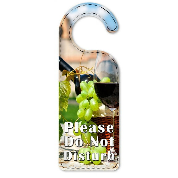 Do Not Disturb Door Knob Hanger Sign - Wine by the Castle