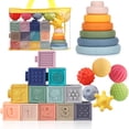 thumbnail image 1 of Juego de bloques de construcción, anillos y bolas, apilables, suaves, de Toy Montessori, 1 of 6