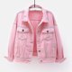 thumbnail image 1 of Abrigos de primavera y otoño para mujer, chaqueta vaquera de manga larga sólida y cálida, prendas de vestir exteriores, 1 of 4