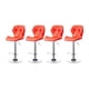 thumbnail image 1 of 4 Sillas de bar acolchada con respaldo geométrico ilios innova Rojo, 1 of 9