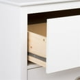 thumbnail image 5 of Home Square 2 Piece Solid Wood Nightstand Set with 2 Drawer in White, 5 of 7