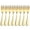 Gold, variant on XMMSWDLA 8 Pcs Stainless Steel Silver Leaf Creative Appetizer Cake Fruit Forks Set 5.4 Inches Tasting Dessert Forks Kitchen Accessory Wedding Party (Silver-8Forks)