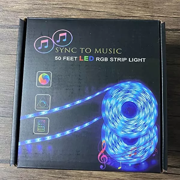 50FT RGB 5050 450LEDS Flexible LED Strip Lights Music Sync RF Remote Controller