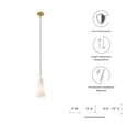thumbnail image 7 of Modway Beacon 1-Light Pendant Light in Opal Satin Brass, 7 of 7