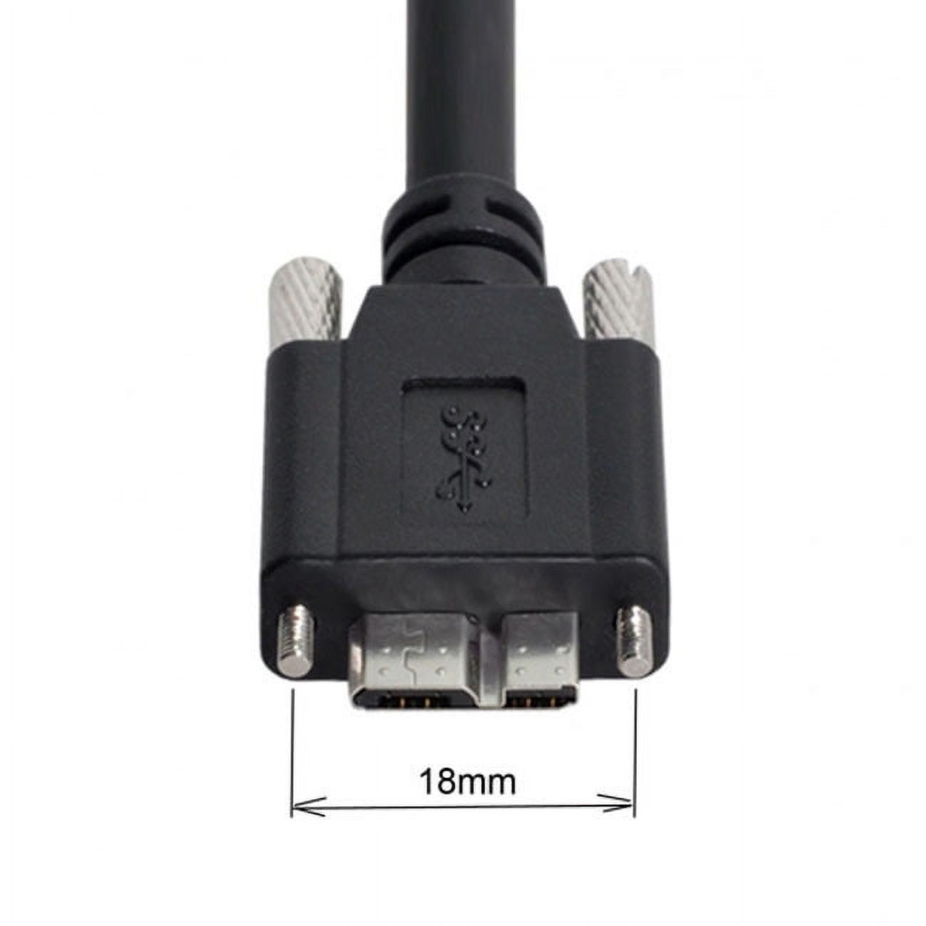 CY 8m USB 3.0 A Type Repeater Cable Male to Micro USB 3.0 B Male with Mount Panel Screws for Camera