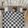 thumbnail image 3 of Black and White Checkered Duvet Cover and Pillowcase Set for Single Bedding, Bedroom Accessories for Kids Teens, 3 of 5