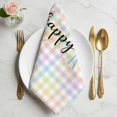 thumbnail image 2 of Easter Cloth Napkins, Colorful Checkered Plaid Spring Gingham Textured Washable and Reusable Dinner Napkins Set of 4, Table Napkin for Kitchen Party Birthday Wedding Hotel Housewarming 20"x20", 2 of 9
