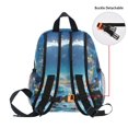 thumbnail image 5 of FORMRS School Backpack with Front Zippered Pocket 12" Student Travel Daypack, Floral Moon, 5 of 6