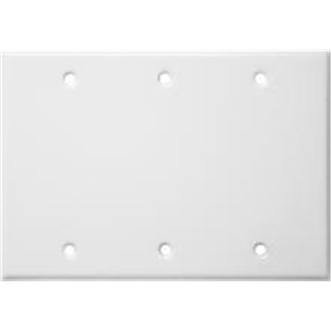 Morris Products 83332 Stainless Steel Metal Wall Plates 3 Gang Blank