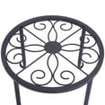 thumbnail image 6 of Ktaxon 4 Pack Round Nesting Plant Stand with Scroll Pattern for Flowers, Plants, Indoor & Outdoor Plant Shelf, Black, 6 of 8