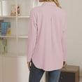 thumbnail image 6 of Fesfesfes Women Solid Sweatshirt Long Sleeve Tank Career Bloues Fall T-Shirt Cardigan Tops, 6 of 8
