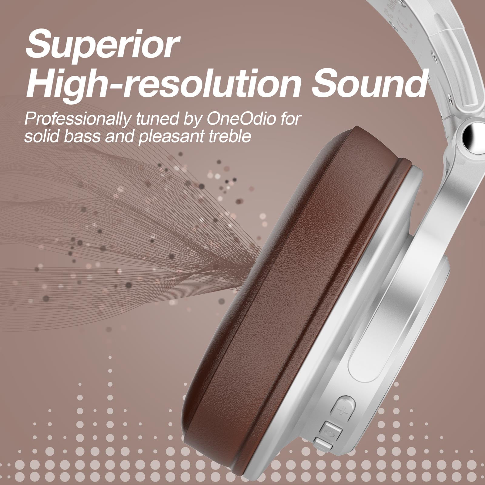 OneOdio Wireless Over Ear Headphones with Mic Bluetooth & Wired Mode for PC Cell Phones Laptop, 72 Hours Playtime-A70 Gray