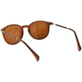thumbnail image 2 of Round Panto Retro Sunglasses - Brown Frame / Brown Lens, 2 of 4