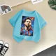 thumbnail image 3 of Marca Unshine Messi Print Boys Outdoor Sports Football Summer Cotton Kid T-shirt Casual Kids Tops Ropa linda para niños, 3 of 5