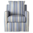 thumbnail image 6 of Sunset Trading Seaside Fabric Slipcovered Swivel Chair in Navy/Beach Striped, 6 of 6
