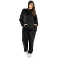 thumbnail image 2 of Athletic Works Women's Plus Active Velour Zip-Up Tracksuit Set, 2-Piece Set, 2 of 10