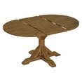 thumbnail image 6 of Farmhouse 60" Extendable Pedestal Dining Table Set of 6 with 44" Bench and 4 Ladder Back Chairs - 18" Removable Leaf, Natural Wood Finish with Beige Cushion Seats, 6 of 16
