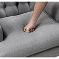 thumbnail image 4 of Gray Accent Chair | Button - Tufted for Living Decor | Plywood Frame and 100% Polyester | Easy - Assembly for User, 4 of 5