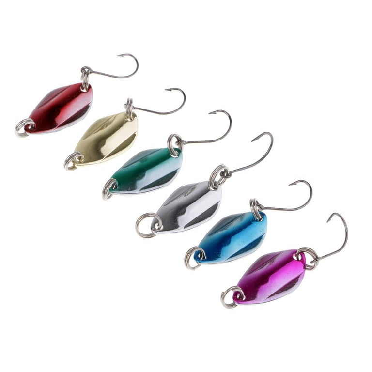6 Pieces/Set Fishing Spoons Sequins s Single Hook Paillette for