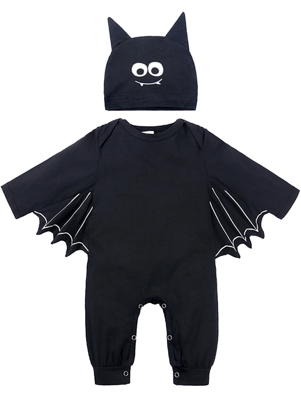 Halloween Newborn Baby Boy Girl Bat Romper Bodysuit Jumpsuit Outfits Clothes Set 