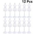 thumbnail image 2 of 12Pcs Mini Doll Clothes Mannequin Hollow Art Mannequin Mini Clothes Model Rack, 2 of 8