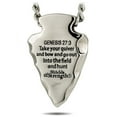 thumbnail image 2 of Men's Stainless Steel Arrowhead Necklace-Genesis 27:3 by Shields of Strength, 2 of 4