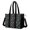 Black Colorful Dinosaurs, variant on Teacher Tote Bag,Black Dinosaurs Eggs Cacti Pattern Teacher Utility Tote Bag,Large Work Tote Bags for Women with Multiple Pockets,Top Zipper Closure,13.8x10.6x6.7 Inch