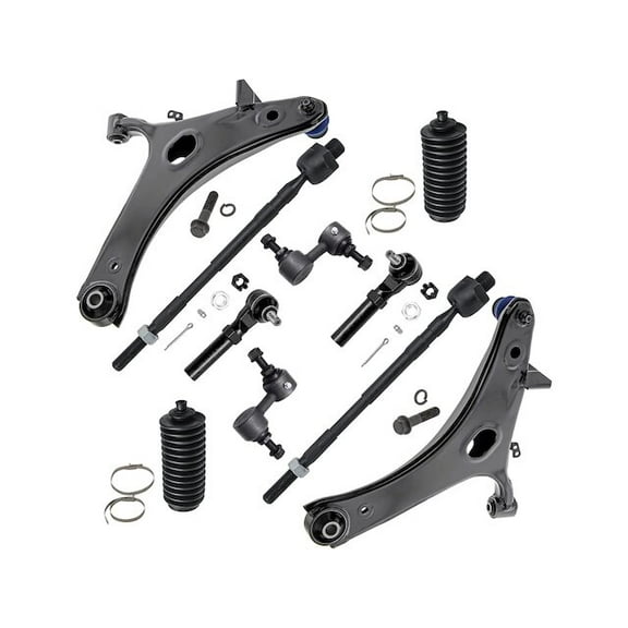 Front Control Arm Ball Joint Tie Rod and Sway Bar Link Kit - Compatible with 2011 - 2014 Subaru Impreza 2012 2013