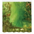 thumbnail image 3 of Ambesonne Rainforest Shower Curtain, Butterfly, 69"Wx70"L, Green, 3 of 5