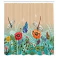 thumbnail image 3 of Ambesonne Spring Shower Curtain, Flourishing Nature Bugs, 69"Wx70"L, Multicolor, 3 of 5