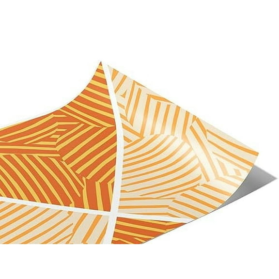 Rwraps Orange Mosaic Sandstone Foundations Matte Vinyl Film Wrap 59in x 17ft Vinyl Vehicle Car Film