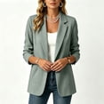 thumbnail image 4 of Hurxie Blazers for Women Casual Oversized Open Front Cardigan Long Sleeve Jackets Business Office Business Suit Blazer Gray,XL, 4 of 6