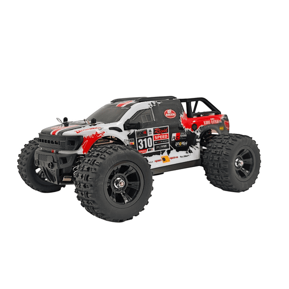 1/18 Scale High-Speed RC Monster Truck, 2.4G 4WD Full-Proportional Control RC Car with LED Lights & Brushless Motor, All-Terrain Climbing Car for Adults