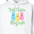 thumbnail image 3 of Inktastic Funny Easter Just Chillin' with My Peeps Adult Hoodie Sweatshirt, 3 of 4