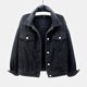 thumbnail image 1 of Women Spring And Autumn Coats Warm Solid Long Sleeve Denim Jacket Outerwear, 1 of 3