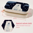 thumbnail image 5 of Starry Polar Bear Velvet Necklace Holder: Portable Travel Organizer Box with Removable Compartment - Great Gift for Any Occasion, 5 of 7