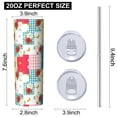 thumbnail image 3 of Pioneer Flower Floral Print Pattern 20oz Skinny Tumbler with Straw & Lid, Double Wall Vacuum Insulated Cup, Leak-Proof, Cup Holder Friendly, Hot 6H Cold 12H, 3 of 6