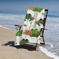 thumbnail image 4 of PHYHOO Cute Frog Oversized Quick Dry Microfiber Beach Towel Frog Flower Lightweight Sand Free Towel Super Soft &amp; Absorbent for Travel Swimming Sports 30x60in, 4 of 8