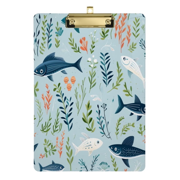 Abstract Shark Acrylic Clipboards A4 Standard Letter Size Clipboard 12.5" X 9" Clip Board for Students Teacher Office