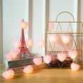 thumbnail image 2 of Nmdmisc Valentine's Day Heart String Lights, 6.5ft 10 LED Valentines Lights Battery Operated, Heart Decoration for Home Window Girls Room Wedding Party Mother's Day,Pink, 2 of 5
