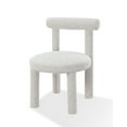 thumbnail image 4 of Zame 21 Inch Dining Chair Soft Cotton Boucle Upholstery Modern White - Saltoro Sherpi, 4 of 5