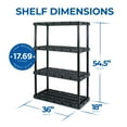 thumbnail image 2 of Gracious Living 4 Shelf Knect A Shelf Ventilated Heavy Duty Storage Unit, Black, 2 Pack, 2 of 11
