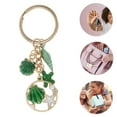 thumbnail image 3 of Ofertas Únicas 1 Pc Encantadores Accesorios de Bolso con Concha de Caracol Llaveros Verdes, 3 of 5