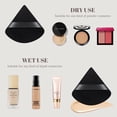 thumbnail image 3 of 6 PCS Powder Puffs, Pure Velour Soft Triangle Wedge Makeup Powder Puff for Loose Powder Mineral Powder Body Powder Wet Dry Cosmetic Foundation Sponge Makeup Tool (Black&Nude), 3 of 5