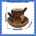thumbnail image 3 of Tree Stump Bird Feeder, Outdoor Feeding Station Tray, 11x11x9cm Wild Bird Feeder with Resin Build, Cockatiel Feeding Accessory, Garden Wildlife Station with Durable Design, Backyard Observation, 3 of 7