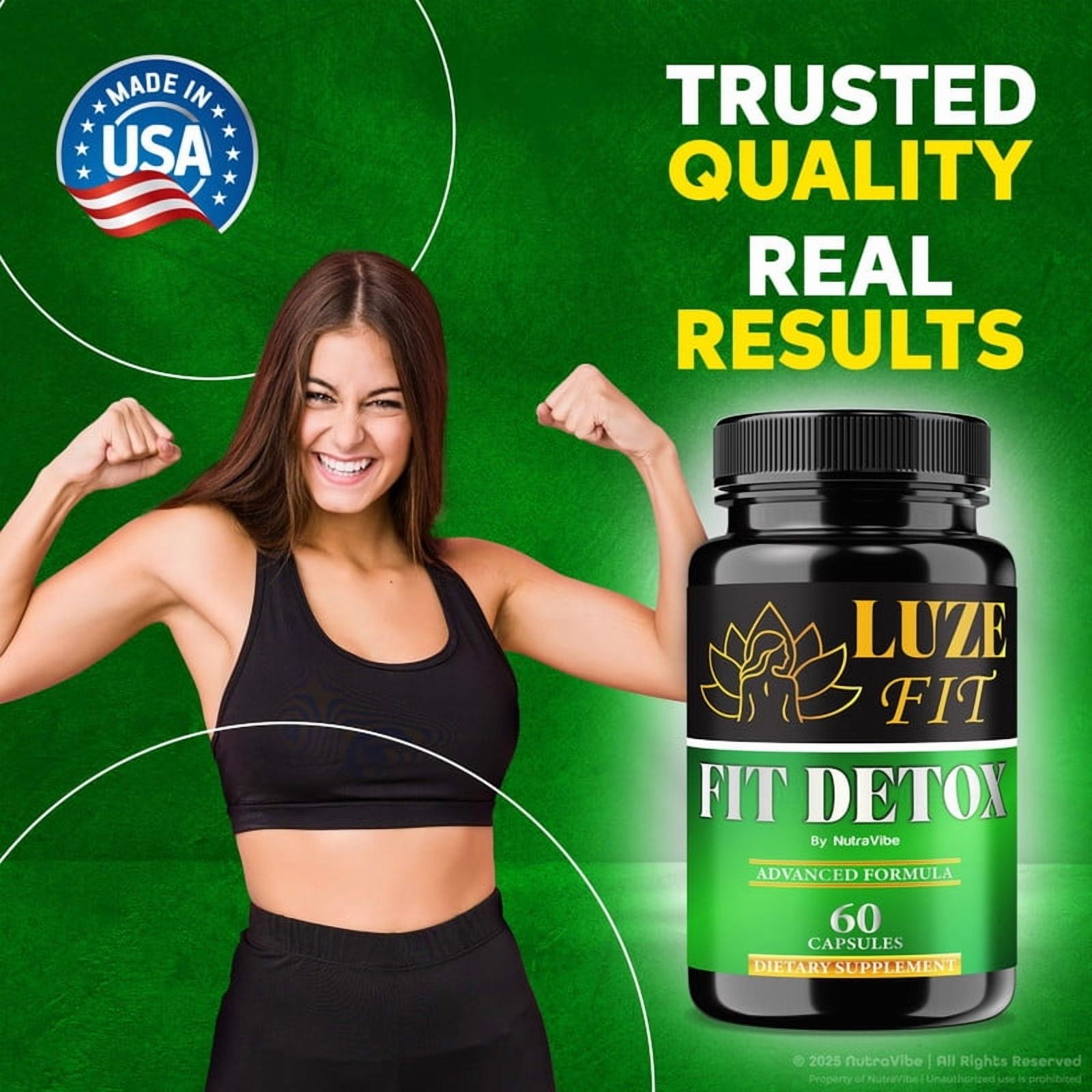 (2 Pack) Luze Fit Detox Capsules – Daily Care Formula with a Clean, Natural Blend to Support Body Goals, Fitness & Vitality | Easy-to-Take LuzeFit Detox Pills for Wellness (120 Capsules)
