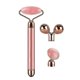 thumbnail image 1 of Rodillo de jade de cuarzo rosa eléctrico 3 en 1 y juego de masajeador facial Herramientas para el cuidado de la cara Dispositivos de masajeador de ojos kaili Sencillez, 1 of 4